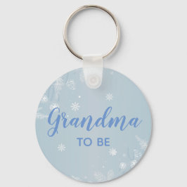 Oma om Blue Baby Boy Shower te zijn Nieuw grootma  Sleutelhanger