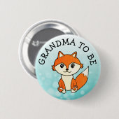 Oma om bosdieren te zijn Fox Baby shower Ronde Button 5,7 Cm (Voorkant /achterkant)