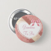 Oma om Button roze koraalkleurige Baby shower te z (Voorkant /achterkant)