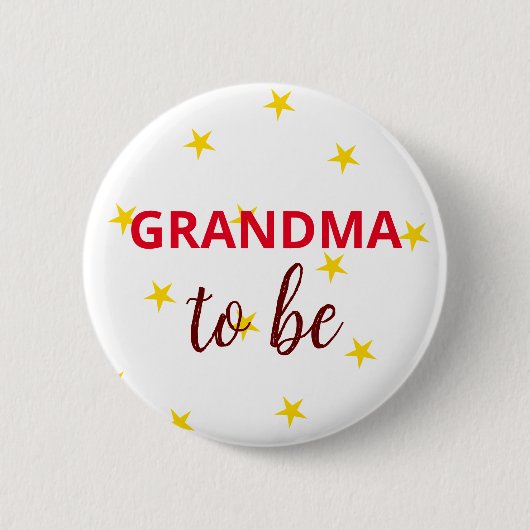 Oma om Button te zijn met gele sterren (Voorkant)