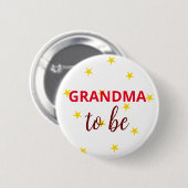 Oma om Button te zijn met gele sterren (Voorkant /achterkant)