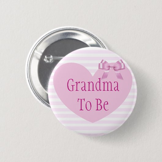 Oma om Button van roze Baby shower te zijn (Voorkant /achterkant)
