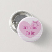 Oma om Button van roze Baby shower te zijn (Voorkant /achterkant)
