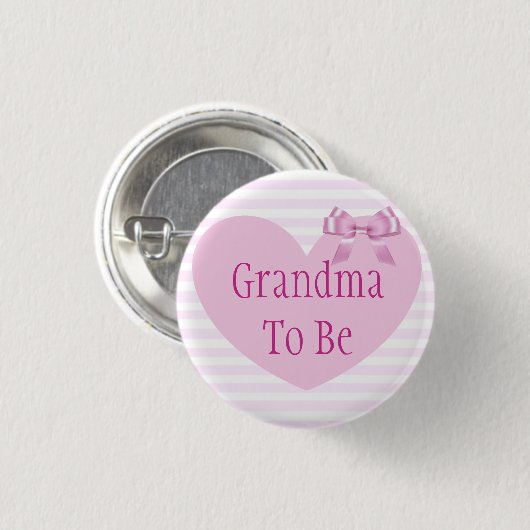 Oma om Button van roze Baby shower te zijn (Voorkant /achterkant)