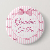 Oma om Button van roze Baby shower te zijn (Voorkant)