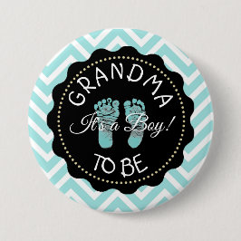 Oma om Chevron Baby shower te zijn Ronde Button 7,6 Cm