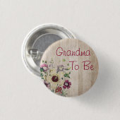 Oma om de Button van Rustisch Vloeiend Baby shower (Voorkant /achterkant)