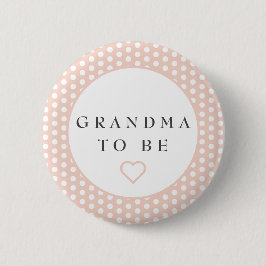 Oma om een baby shower-knop te zijn met polka-punt ronde button 5,7 cm