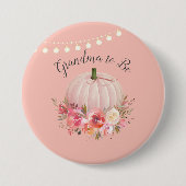 Oma om elegant pompoenBaby shower te zijn Ronde Button 7,6 Cm (Voorkant)