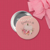 Oma om elegant pompoenBaby shower te zijn Ronde Button 7,6 Cm