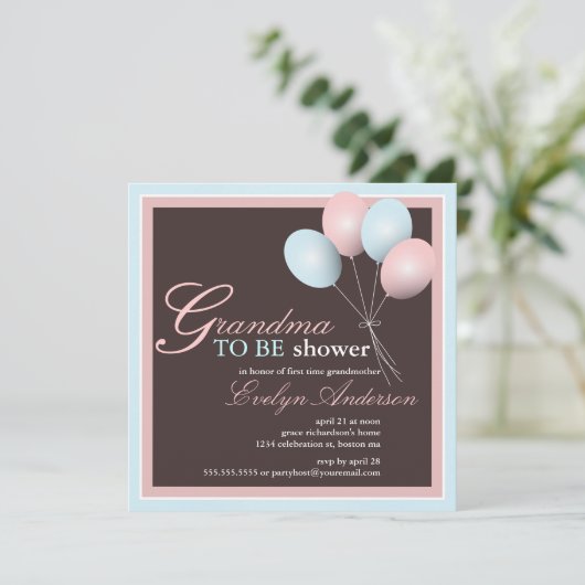 Oma om het eerste Baby shower te worden Kaart (Staand voorkant)