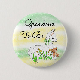 Oma om Llama te zijn met Teddy Bear Ronde Button 5,7 Cm