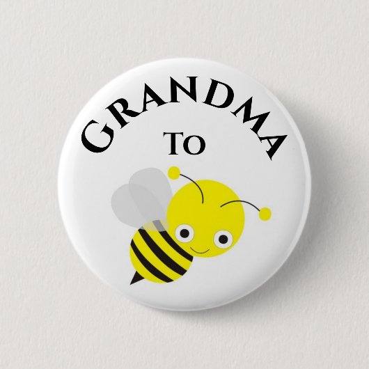 Oma om nieuw grootmoeder Baby shower te worden Ronde Button 5,7 Cm (Voorkant)