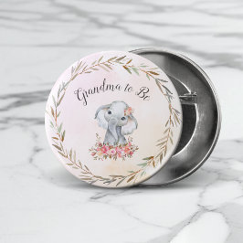 Oma om olifant Baby shower Boho Chic te zijn Ronde Button 7,6 Cm