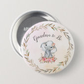 Oma om olifant Baby shower Boho Chic te zijn Ronde Button 7,6 Cm (Voorkant /achterkant)