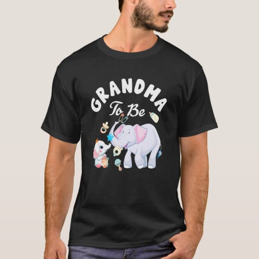 Oma om olifant Baby shower Moederdag te zijn T-shirt (Voorkant)