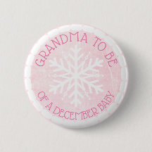 Oma om Pink Winter December Baby Button te worden