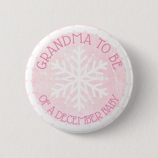 Oma om Pink Winter December Baby Button te worden (Voorkant)