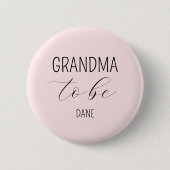 Oma om roze Baby shower Button te zijn (Voorkant)