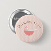 Oma om roze roze Button te zijn (Voorkant /achterkant)