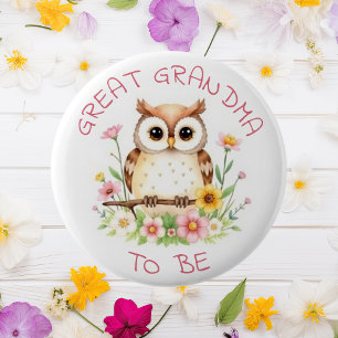 Oma om te zijn Baby shower van Woodland Ronde Button 5,7 Cm