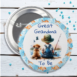 Oma om te zijn | Gevist Baby shower Ronde Button 5,7 Cm