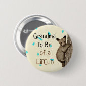 Oma om van een Baby shower te zijn Ronde Button 5,7 Cm (Voorkant /achterkant)