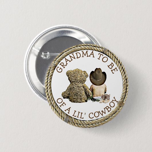 Oma om van een Lil Cowboy Button te zijn (Voorkant /achterkant)