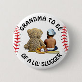 Oma om van een Lil Slugger Baby shower Button te z (Voorkant)