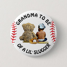 Oma om van een Lil Slugger Baby shower Button te z