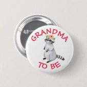 Oma om Woodland Animals Baby shower Button te zijn (Voorkant /achterkant)
