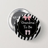 Oma om Zebra te zijn Print Baby shower Ronde Button 5,7 Cm (Voorkant /achterkant)