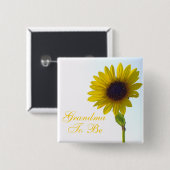 Oma om zonnebloem te zijn vierkante button 5,1 cm (Voorkant /achterkant)