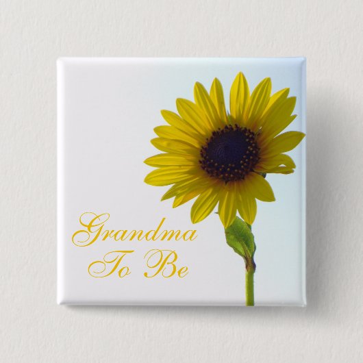 Oma om zonnebloem te zijn vierkante button 5,1 cm (Voorkant)