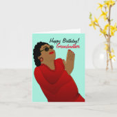 Oma Oma Afro-Amerikaans  Kaart (Gele Bloem)