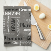 Oma Oma Keukenhanddoeken haar bijnaam (Quarter Fold)