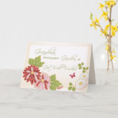 Oma, oma, krijgen goede wensen, bloemen, maar kaart (Gele Bloem)