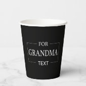 Oma Oma Oma Verjaardag Gepersonaliseerde Gift Papieren Bekers (Achterkant)