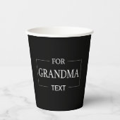Oma Oma Oma Verjaardag Gepersonaliseerde Gift Papieren Bekers (Voorkant)