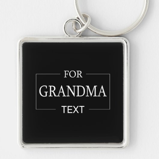 Oma Oma Oma Verjaardag Gepersonaliseerde Gift Sleutelhanger (Voorkant)