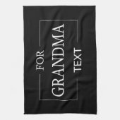 Oma Oma Oma Verjaardag Gepersonaliseerde Gift Theedoek (Verticaal)