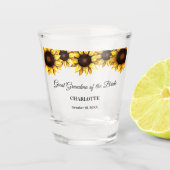 Oma Oma Opoe Zonnebloem Shot Glas (Voorkant)