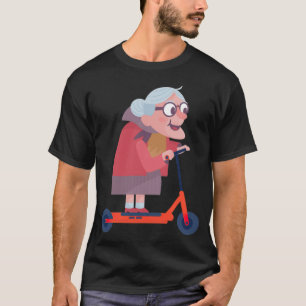 oma oma scooter grootmoeder grappig nieuwe grootmo t-shirt