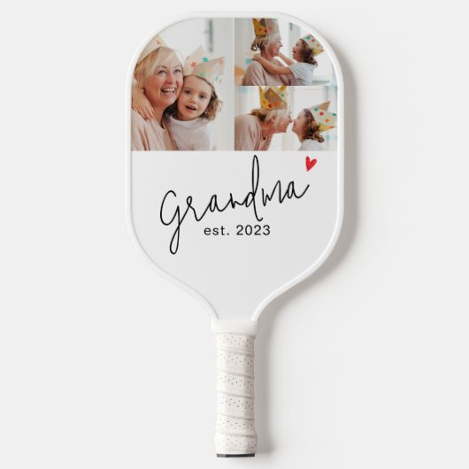 Oma ontwikkelde modern schrift 3 foto pickleball paddle (Voorkant)