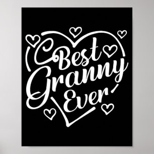 Oma ooit shirt grappige hartvorm moederdag  poster