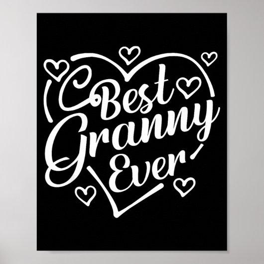 Oma ooit shirt grappige hartvorm moederdag  poster (Voorkant)