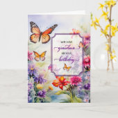 Oma op haar verjaardag Bright Wildflower Garden Kaart (Gele Bloem)