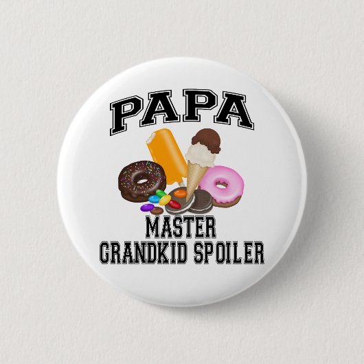 Oma/opa Bederver Papa Ronde Button 5,7 Cm (Voorkant)