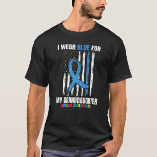 Oma Opa Blauw Voor Kleinzoon Autisme Bewust T-shirt