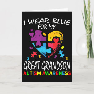 Oma Opa Blauw Voor Mijn Achterkleinzoon Autisme Kaart